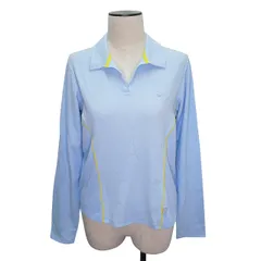 ナイキ NIKE DRI－FIT 長袖 ポロシャツ スポーツ ウェア トップス Lサイズ 水色 イエロー k31781 1211