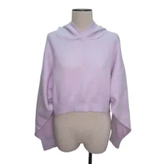 ザラ ZARA 長袖 パーカー プルオーバー フーディ ショート丈 無地 Lサイズ ピンク k29211 1215