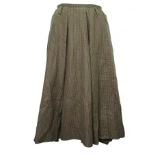 ミラオーウェン Mila Owen スカート ロング  チェック柄 S～Mサイズ相当 ベージュ系 k661 0108