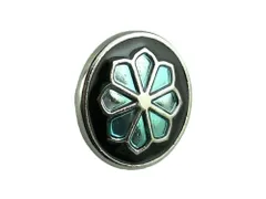 ピンバッジ ピンズ ラペルピン ブローチ 花 花びら フラワー 植物 B シルバー カラー