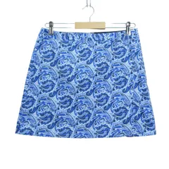 アディダス adidas 美品 ゴルフウエア スカート ペーズリーブルー系 Lサイズ 0422