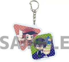 【中古】キーホルダー 16.糸師冴＆オリヴァ・愛空 アイスver.(ミニキャライラスト) デカアクリルキーホルダー 「TVアニメ ブルーロック」