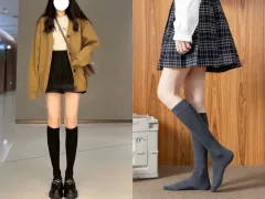 3足 ニーハイソックス ロング ソックス ひざ丈靴下 長い靴下 出品