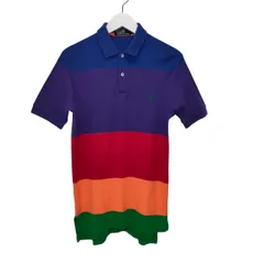 ポロ バイ ラルフローレン Polo by Ralph Lauren 半袖 ボーダー ロゴ M マルチカラー k1050 0530