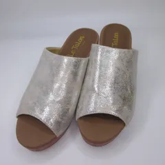 ルタロン Le Talon サンダル ウェッジソール Ｌ シルバー ブラウン k2138 0625