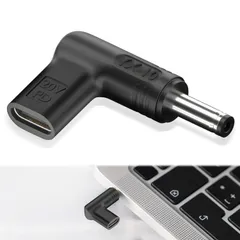 (4.5-3mm DELL DELL 充電コンバーター 変換アダプター USBPD ノートPCアクセサリー 充電器 100W 20V) ノートPC TYPE-Cメス-DCコネクター 20V 4.5×3.0mm Type-C変換 VEAGIA