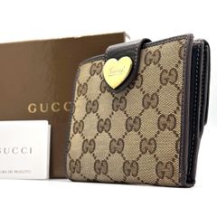 甘さを仕込む✨ GUCCI 二つ折り財布 コンパクトウォレット GG
