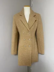 (工場 在庫整理/サンプル商品) 厚手 ツイード パールボタン ジャケット