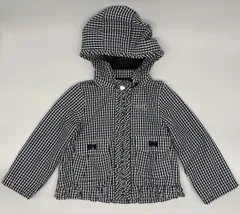 【新入荷!!】☆セット割対応☆ メゾピアノ キッズ ギンガムチェック パーカー ジップアップ 110cm （1900）