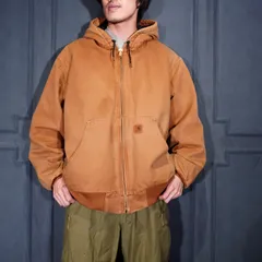 USA VINTAGE Carhartt ZIP UP HOODIE DUCK BLOUSON MADE IN MEXICO/アメリカ古着カーハートジップアップフーディダックブルゾン(アクティブジャケット)
