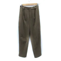 ビーミングバイビームス B:MING LIFE STORE by BEAMS テーパードパンツ 七分丈 ダイアゴナルストライプ柄 M 茶 ブラウン /SM23