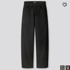 UNIQLO U ワイドフィット カーブジーン ブラックデニム