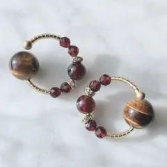 【公式カフ】1月の誕生石・ガーネットとタイガーアイのビューティーカフ・さとう式イヤーカフ・ララアップ、さとう式イヤーフープ、クリップアップ（イヤークリップ）ご愛用の方にもオススメ