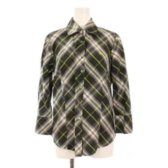 バーバリー ロンドン BURBERRY LONDON シャツ ブラウス 長袖 レギュラーカラー ロゴ 刺繍 チェック柄 42 マルチカラー /BB