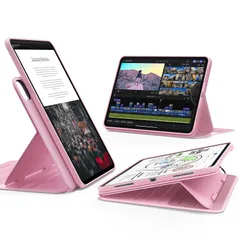 新品 ESR iPad Pro 11インチ ケース（M5/M4、2025/2024）専用 取外し可能なマグネットカバー付き回転式ケース 縦向き/横向きスタンド 6段階の角度調節可能 Pencil Pro/USB-C対応 Shiftシリーズ ピンク