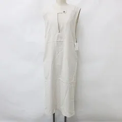 グレイル GRL ジャンパースカート ロング丈 Vネック フレア ベージュ F