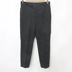 23区 オンワード樫山 パンツ ストレートパンツ ロング 後ゴム ストレッチ 黒 ブラック 40