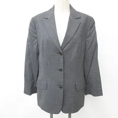 クミキョク 組曲 KUMIKYOKU ジャケット テーラード シングル 背抜き 無地 毛 ウール グレー 6