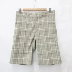 ナイキゴルフ NIKE GOLF ゴルフ スポーツウエア パンツ ハーフパンツ ショート チェック ストレッチ 速乾吸汗 ベージュ 白 紺 ホワイト ネイビー 30 ☆AA★