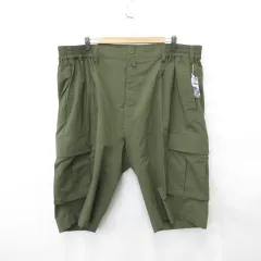 パンツ カーゴパンツ ハーフパンツ ショートパンツ 脇ゴム 大きいサイズ 緑 グリーン カーキ 4L