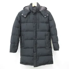 イトーヨーカ堂 ダウンコート ロング ジップアップ フード 黒 ブラック S