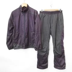 オークリースカルコレクション OAKLEY SKULL COLLECTION セットアップ ゴルフ スポーツウェア ジャケット パンツ 長袖 ジップアップ ロング スタンドカラー ロゴ プリント 紫 パープル XL