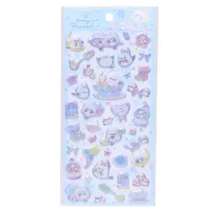 【新品】シマエナガ シール きらりんエナガマーチ めちゃキラシール ステッカー クーリア 正規品 シート デコ 手帳 スマホ キラキラ ホログラム 箔押し 雪の妖精 鳥 グッズ 文具 ステーショナリー かわいい おしゃれ プチギフト プレゼント 211026