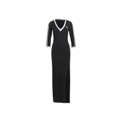 2XS アディダス アディカラー Classic 3本線 マキシ ドレス ブラック