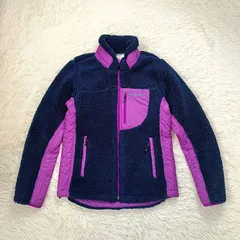 美品 COLUMBIA コロンビア ボアジャケット フリース M アーチャーリッジ ウィメンズ ジャケット レディース ネイビー×パープル系 ARCHER RIDGE WOMEN'S JACKET アウター ジャンパー アウトドア