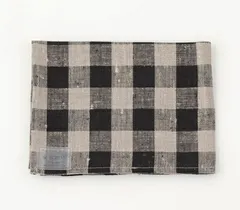 fog linen work フォグリネンワーク リネンキッチンクロス 厚地 ブラック ナチュラルチェック BKNC  キッチンワイプ キッチンクロス/キッチンワイプ/布巾/ふきん/台拭きスポンジワイプ リネン100％ 麻 無地 布 ナチュラル おしゃれ 北欧