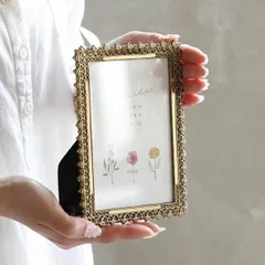 フォトフレーム LUXE レクトフォトフレーム フルールドリス 縦置き 横置き DRDS2371 写真 押し花 スパイス SPICE OF LIFE ガラス フレーム ウッド 写真立て 写真たて しゃしんたて フォトフレーム ナチュラル 雑貨 インテリア おし