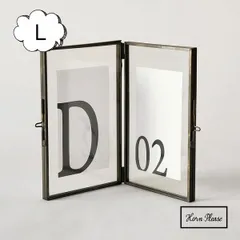 フォトフレーム ラスティ ブラスフォトフレーム ダブル Lサイズ Horn Please 志成販売 107405 BRASS 押し花 絵 ポストカード テキスタイル ガラス おしゃれ 北欧 写真立て/写真たて/しゃしんたて/フォトフレーム/ナチュラル/雑貨/イ