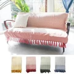 マルチクロス 140×200cm コットンスロー フラワー フリンジ イエロー ピンク オリーブ ブルー フリークロス 長方形 コットン ソファ ソファーカバー エスニック ベッドカバー こたつ インド綿 綿 マルチクロスマルチカバー リビング 寝室 ブルー