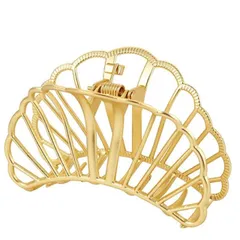 大きめ 合金 貝殻 髪留め クリップ ヘアクリップ ゴールド クリップ 金属 レディース しっかり シンプル ヘアアクセサリー 韓国 1本 実用性