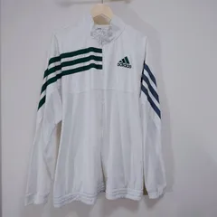 adidas アディダス　ロングフルジップジャケット サイズ2XL ホワイト ポリエステル タイランド製 スポーツウェア アメカジ 大きめサイズ 古着