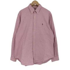 ラルフローレン RALPH LAUREN CLASSIC FIT ポニー刺繍 ギンガムチェックボタンダウンシャツ メンズ  16 34/35