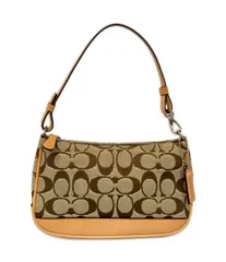美品 コーチ ハンドバッグ アクセサリーポーチ シグネチャー 6094 レディース COACH