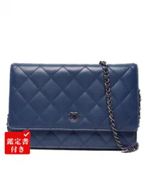 シャネル チェーンウォレット ショルダーバッグ シルバー金具 マトラッセ ラムスキン A33814 レディース CHANEL