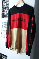 (M-L) アイアンレジン 長袖Tシャツ モーターサイクル ジャージ ストリート USA-171BF