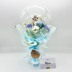 卒業おめでとう♡バルーン　フラワーバルーンブーケ　立てて飾れるブーケ♡カワウソ