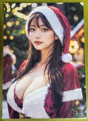 AI　イラストアートポスター　写真　A4サイズ　ラミネート加工　美女　美人　グラビア　セクシー　コスプレ　017