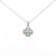 PT900/PT850 エメラルド ネックレス 0.46CT