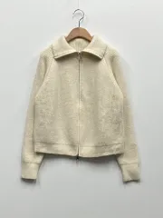 アイボリー ジップアップ カーディガン