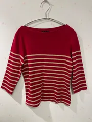 RALPH LAUREN ラルフローレン ボーダー 七分袖 カットソー L 日本製 レディース