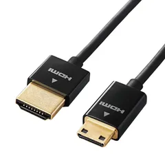 新品 エレコム mini HDMI ケーブル 1m 4K × 2K対応 スーパースリム ブラック DH-HD14SSM10BK