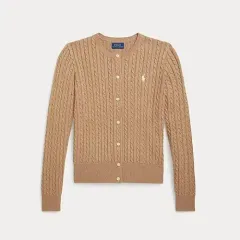 ポロラルフローレン ガールズ ミニ ケーブル編み カーディガン XL 出品