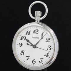 稼働 SEIKO 懐中時計 諏訪 7550-0010 白文字盤 シルバー - メルカリ
