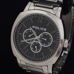 POLICE ポリス メンズブラック文字盤 クォーツ 稼働品 - メルカリ