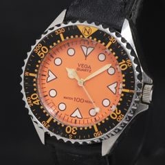 稼働品】YUHOJIN SS QZ オレンジ文字盤 メンズ 腕時計 - メルカリ