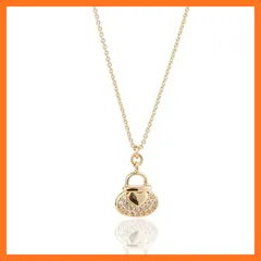 【新品】 [SL Original] レディース ネックレス18Kゴールドフィルド スワロフスキージルコニア ペンダントトレンド感あふれるラグジュアリーなデザイン低アレルギー性で、調節可能なクラスプ付き正規ジュエリー ギフトにも最適なホリデーアイテム (ラ 0